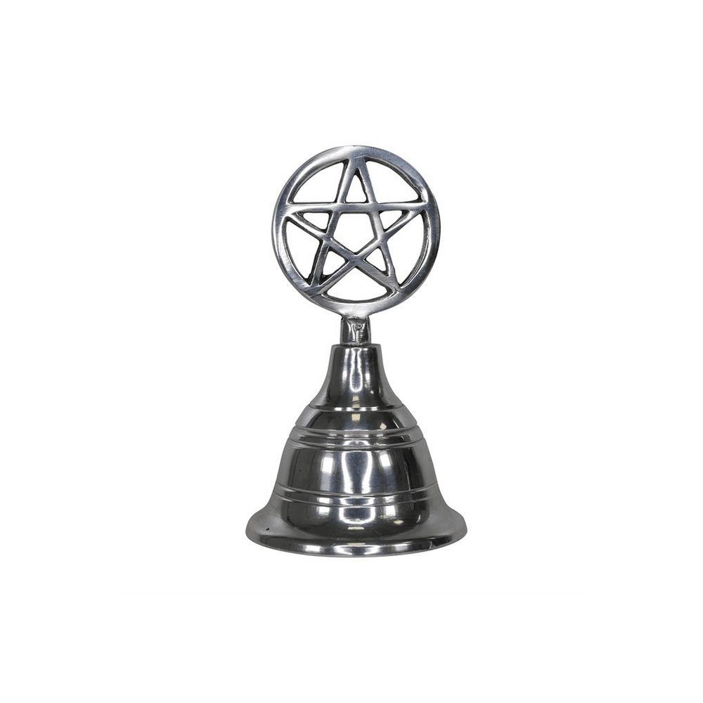 Silver Pentagram Altar Bell - DuvetDay.co.uk