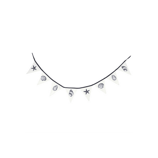 Single Seashell Fabric Bunting - DuvetDay.co.uk