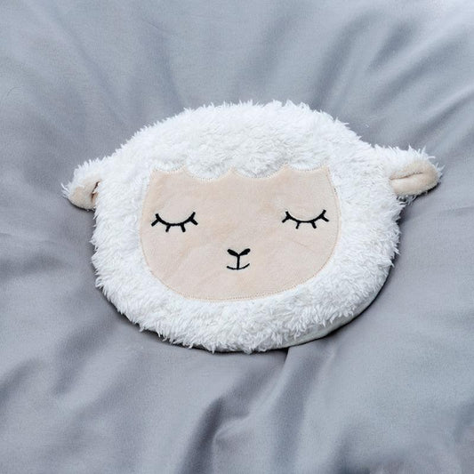 Sleepy Sheep Round Microwavable Plush Wheat and Lavender Heat Pack - DuvetDay.co.uk