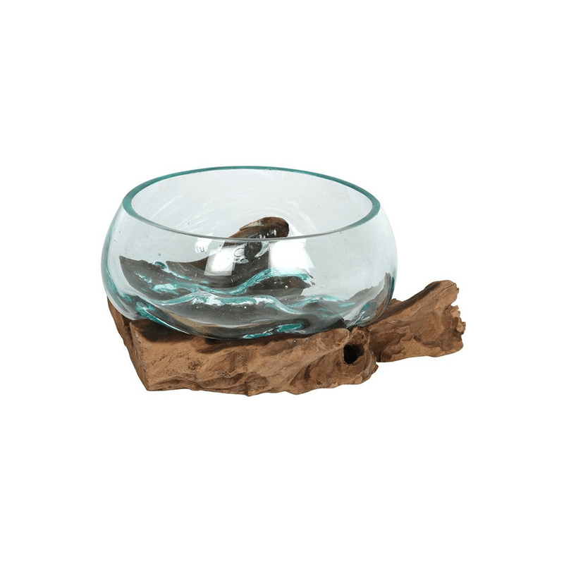 Small Molten Glass on Root Wood - DuvetDay.co.uk