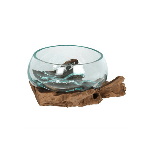 Small Molten Glass on Root Wood - DuvetDay.co.uk