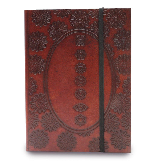 Small Notebook with strap - Chakra Mandala - DuvetDay.co.uk