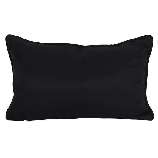 Small Rectangular Black and White Talking Board Cushion - DuvetDay.co.uk