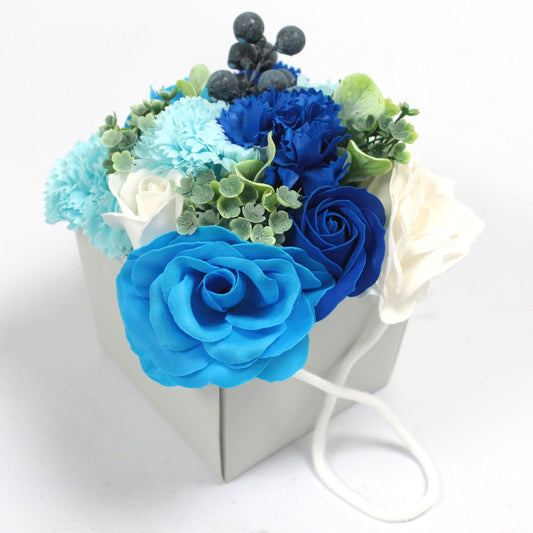 Soap Flower Bouquet - Blue Wedding - DuvetDay.co.uk