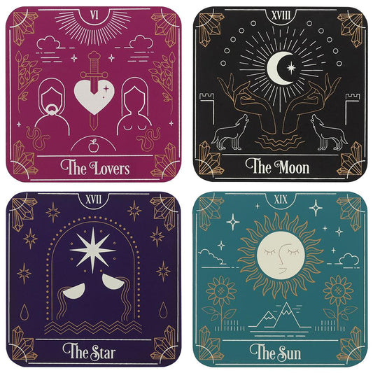 Tarot Card Coaster Set - DuvetDay.co.uk