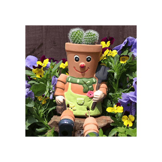 Terracotta Pot Man Planter - DuvetDay.co.uk
