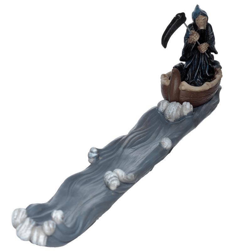 The Reaper Ferryman of Death Ash Catcher Incense Stick Burner - DuvetDay.co.uk