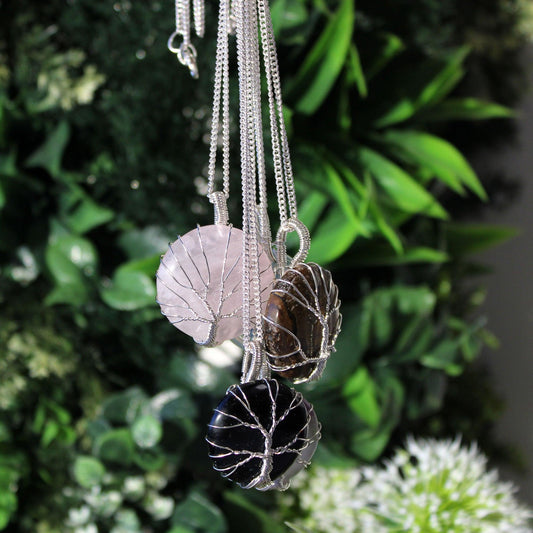 Tree of Life Gemstone Necklace - Amethyst - DuvetDay.co.uk
