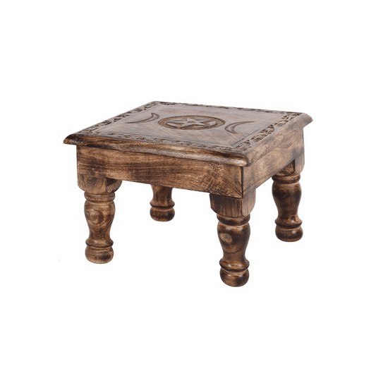 Triple Moon Altar Table with Detailed Border - DuvetDay.co.uk
