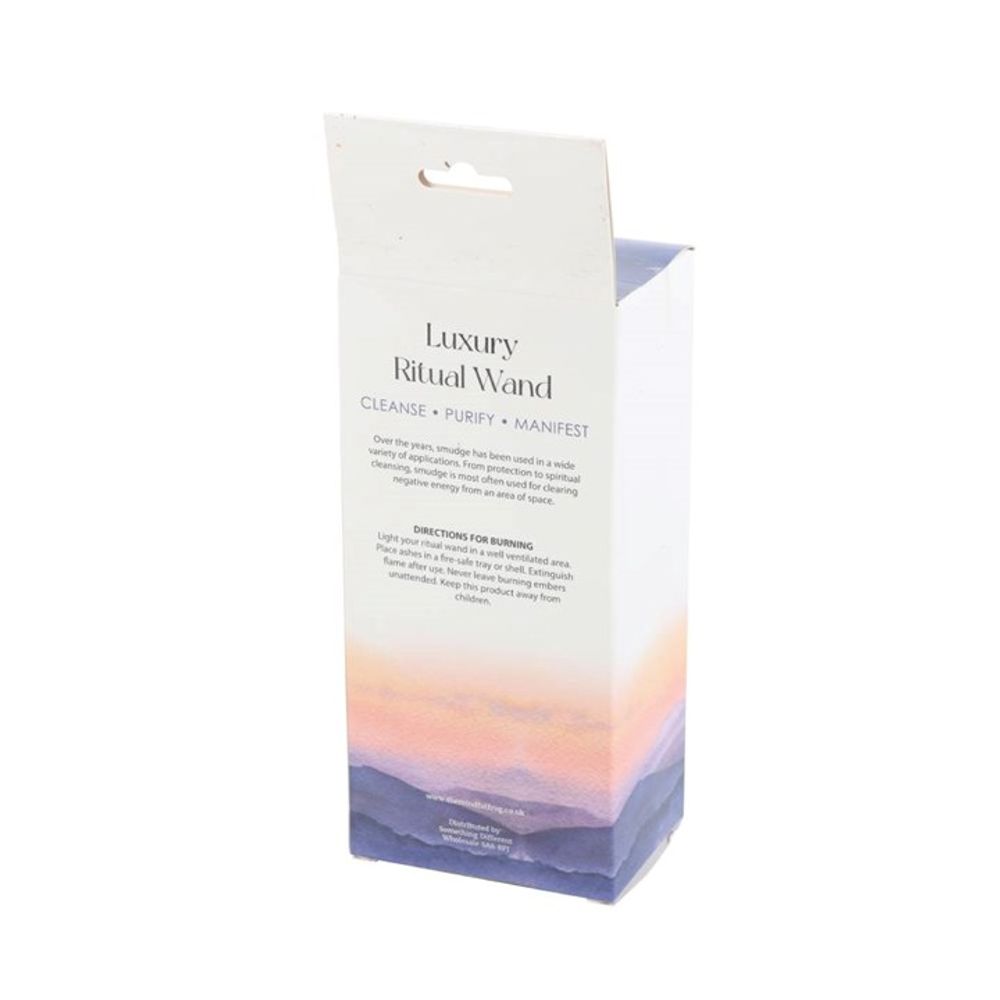 6in Ritual Wand Smudge Stick with Rosemary and Red Flowers - DuvetDay.co.uk