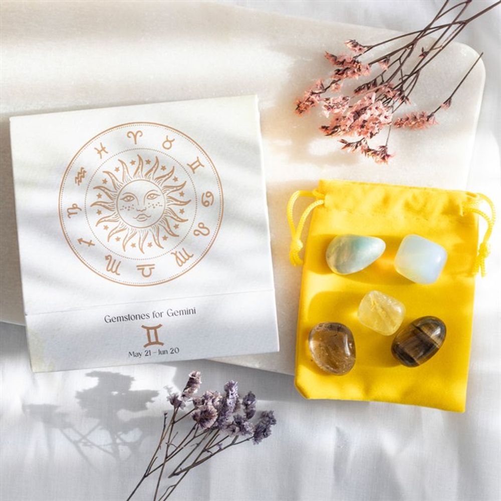 Gemini Crystal Tumblestone Set - DuvetDay.co.uk