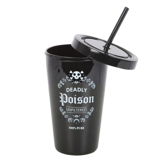 Deadly Poison Plastic Tumbler with Straw - DuvetDay.co.uk