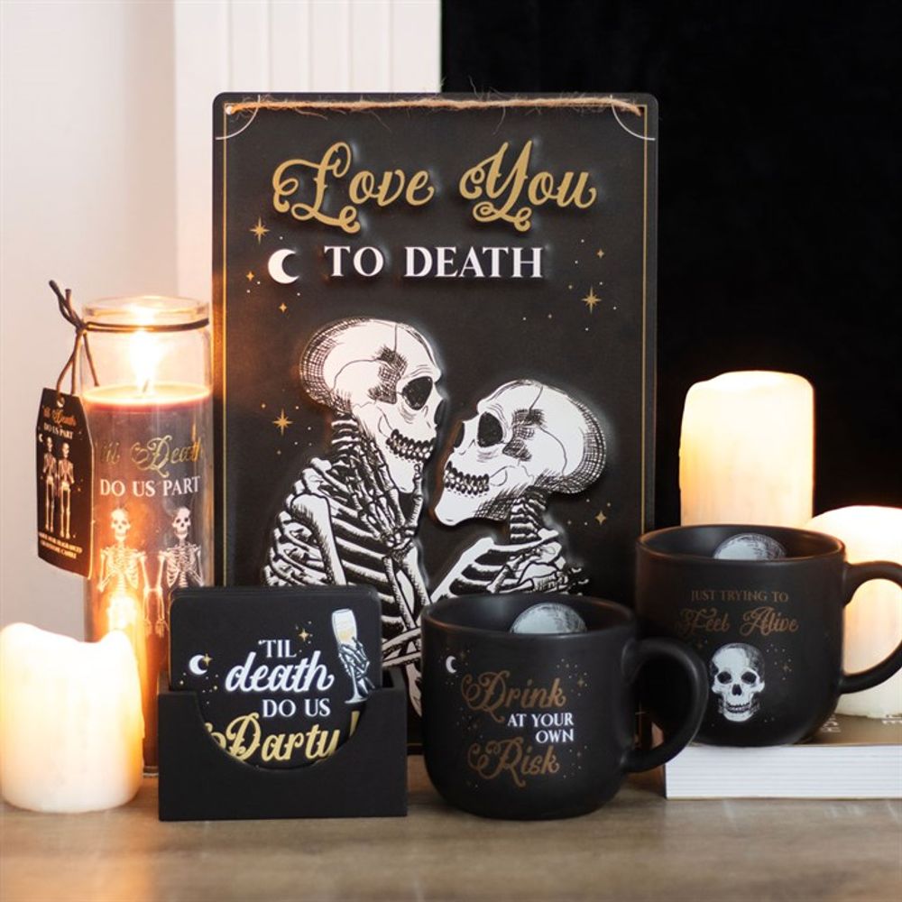 Til Death Do Us Part Amber Noir Tube Candle - DuvetDay.co.uk