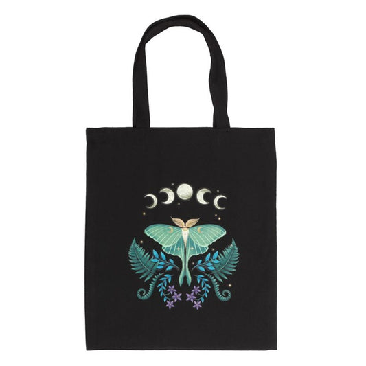 Luna Moth Polycotton Tote Bag - DuvetDay.co.uk