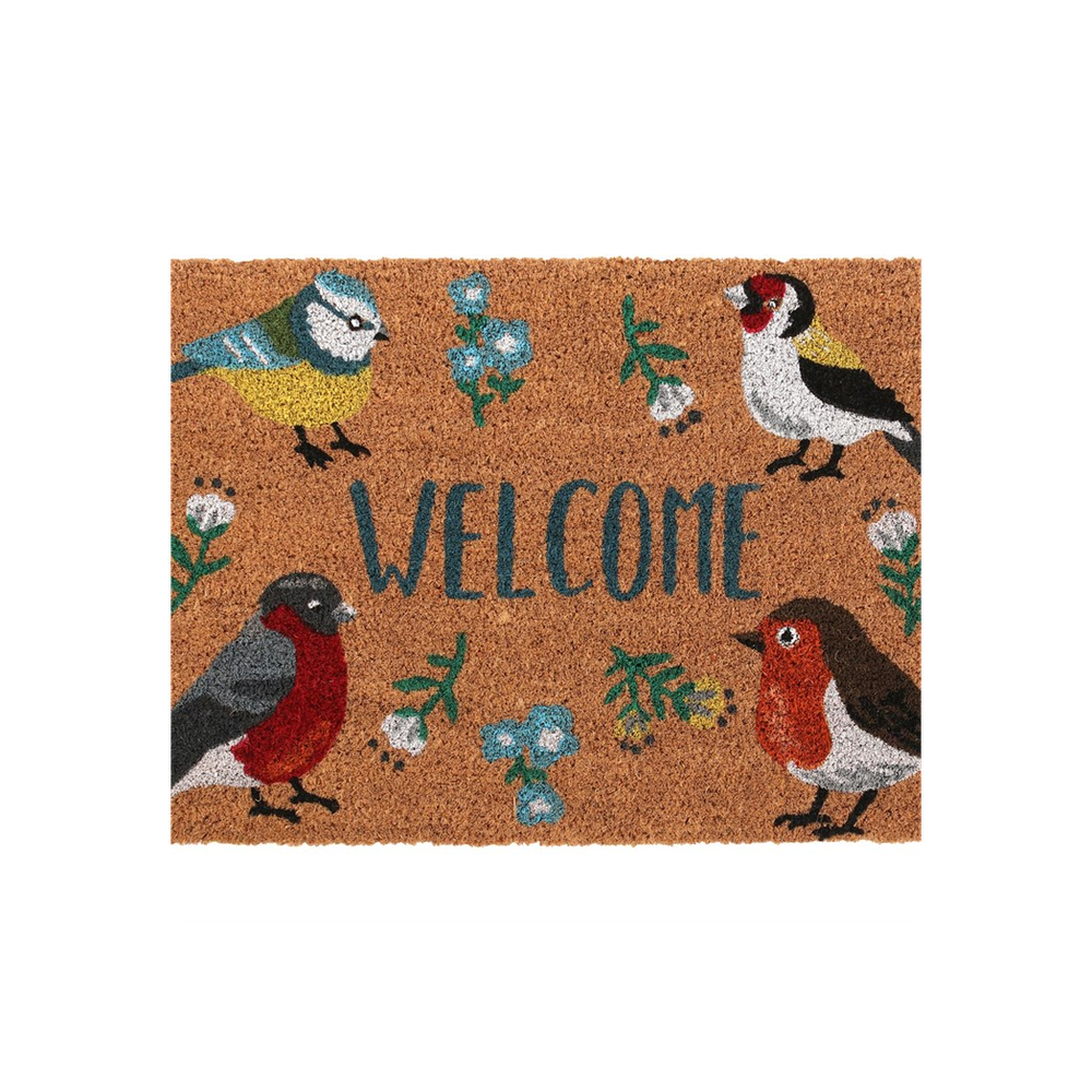 Natural British Garden Birds Doormat - DuvetDay.co.uk