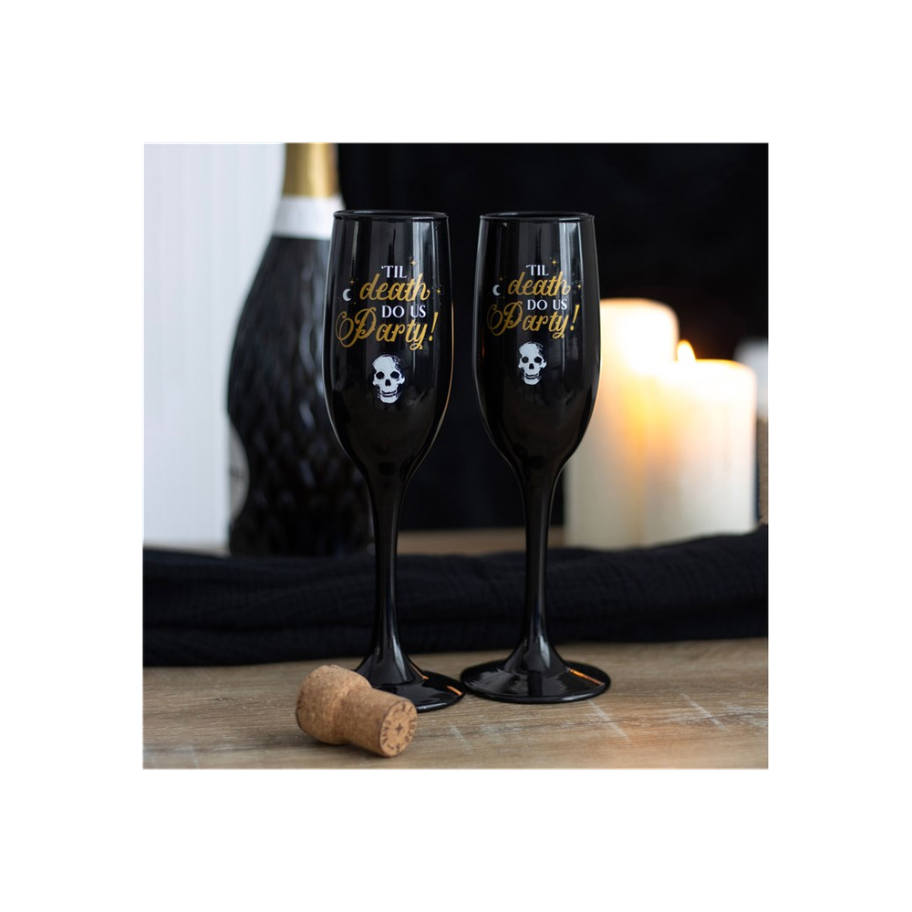 Til Death Do Us Party Champagne Flute Set - DuvetDay.co.uk