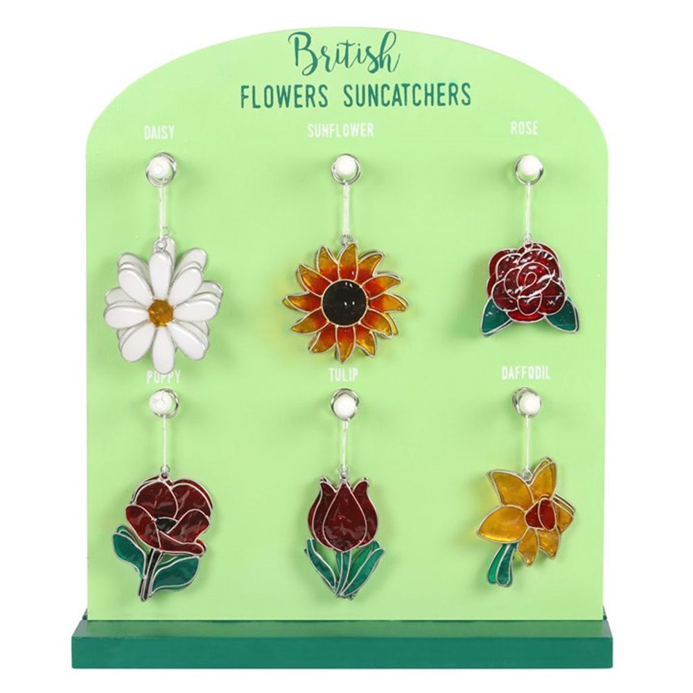 Set of 24 British Flower Suncatchers - DuvetDay.co.uk