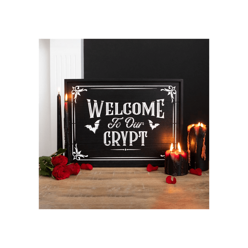 Welcome To Our Crypt Wall Plaque - DuvetDay.co.uk