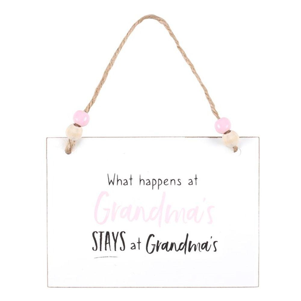 What Happens at Grandma's Hanging Sign - DuvetDay.co.uk