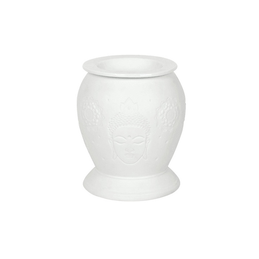 White Ceramic Buddha Electric Oil Burner - DuvetDay.co.uk
