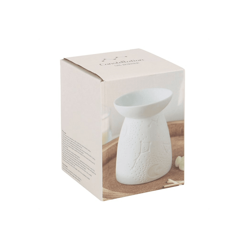 White Ceramic Constellation Oil Burner - DuvetDay.co.uk