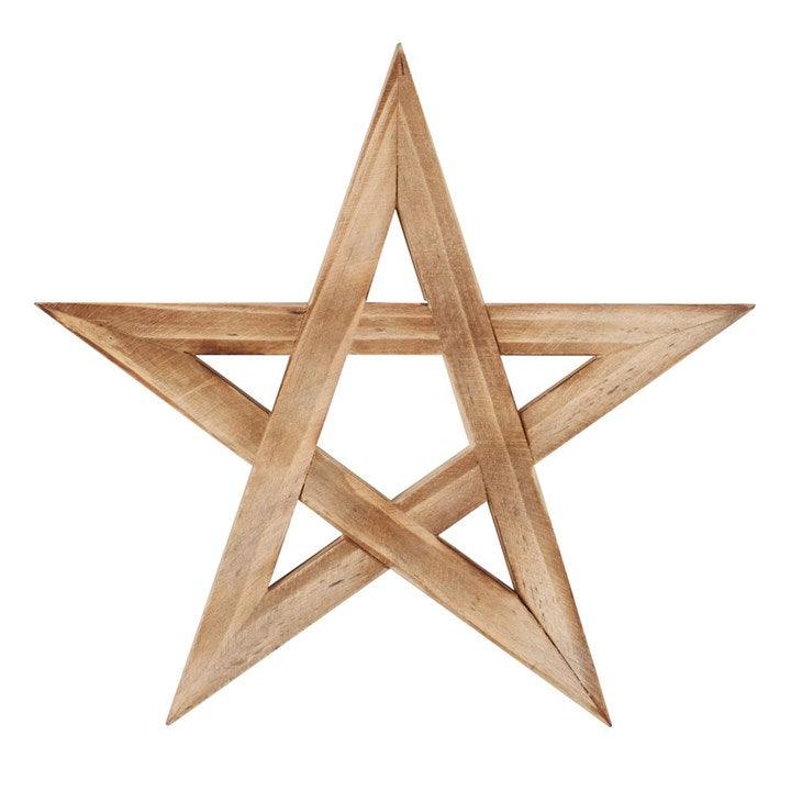 Wooden Pentagram Trivet - DuvetDay.co.uk