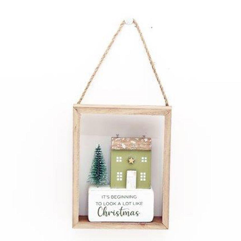 15cm Christmas House Hanging Decoration - DuvetDay.co.uk