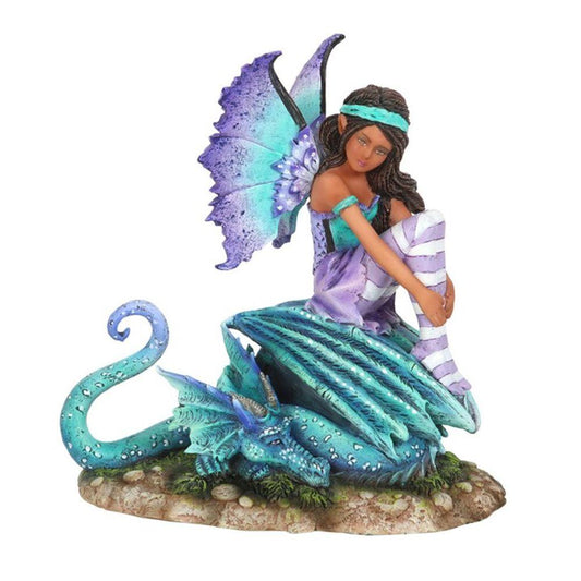 16cm Dragon Perch Fairy Figurine by Amy Brown - DuvetDay.co.uk