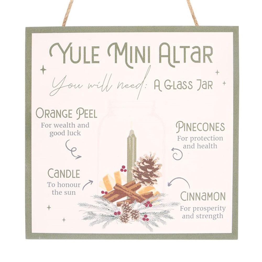 20cm Yule Altar MDF Hanging Sign - DuvetDay.co.uk