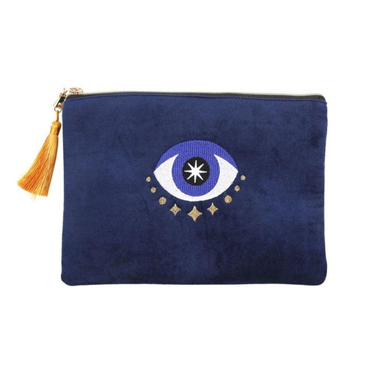 All Seeing Eye Velvet Make Up Bag - DuvetDay.co.uk