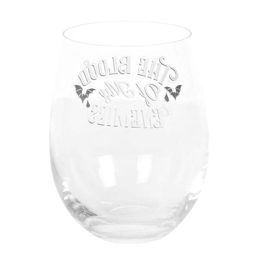 Blood Of My Enemies Stemless Wine Glass - DuvetDay.co.uk