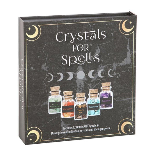 Crystals for Spells Crystal Chip Bottle Gift Set - DuvetDay.co.uk