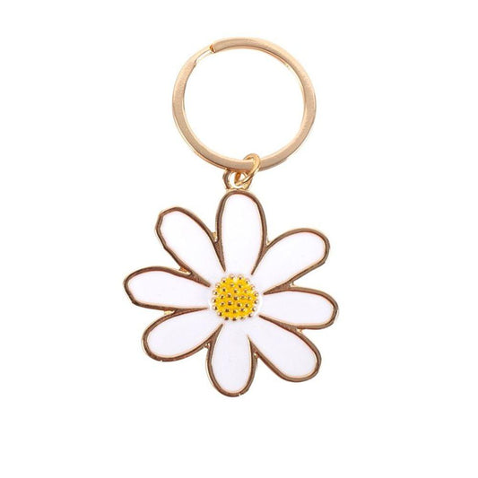 Daisy Enamel Keyring - DuvetDay.co.uk