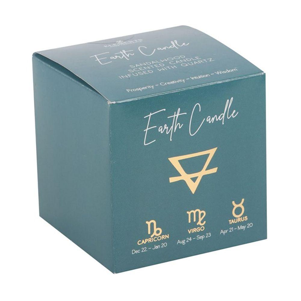 Earth Element Sandalwood Crystal Chip Candle - DuvetDay.co.uk