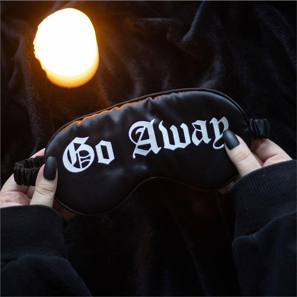 Go Away Gothic Satin Sleep Mask - DuvetDay.co.uk