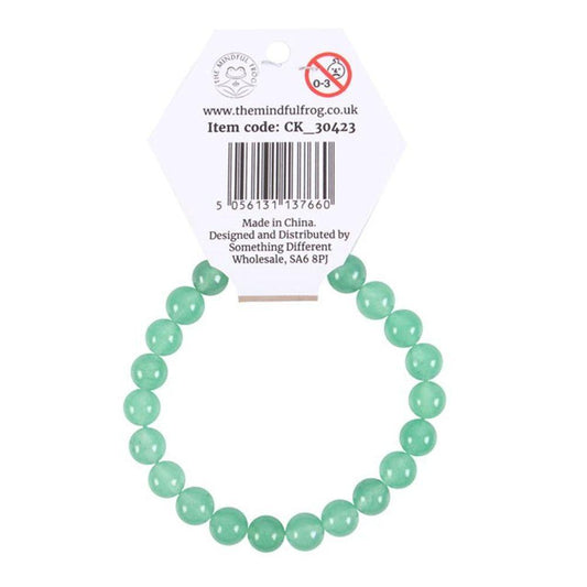 Heart Chakra Green Aventurine Gemstone Bracelet - DuvetDay.co.uk