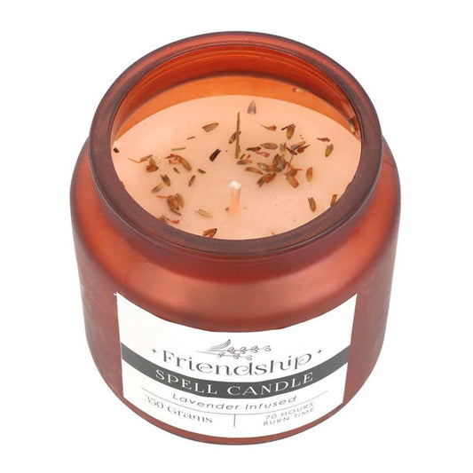 Lavender Infused Friendship Spell Candle - DuvetDay.co.uk