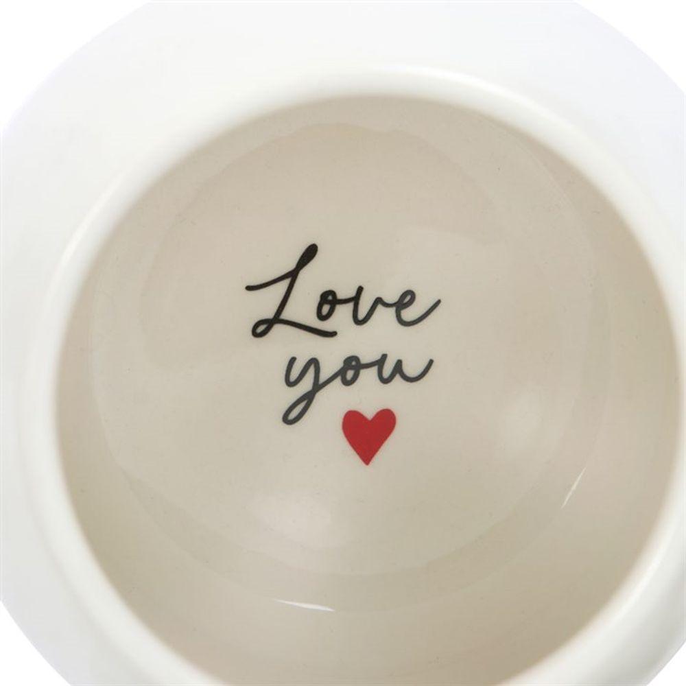 Love Heart Hidden Message Rounded Mug - DuvetDay.co.uk