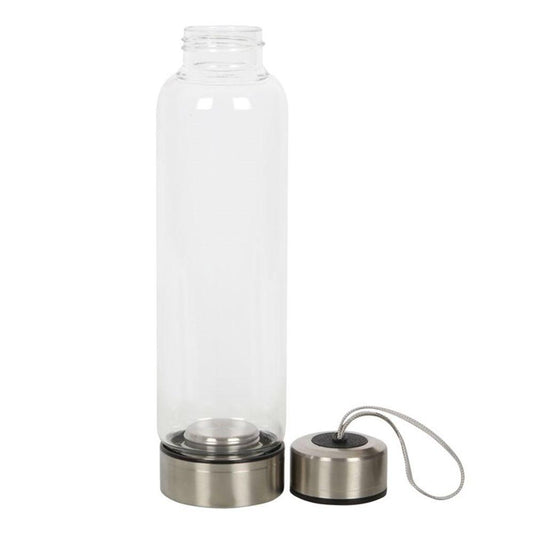 Plain Reusable Glass Water Bottle - DuvetDay.co.uk