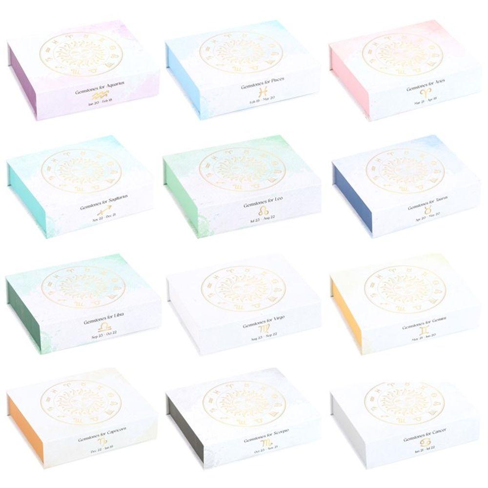 Set of 12 Zodiac Crystal Tumblestone Sets - DuvetDay.co.uk