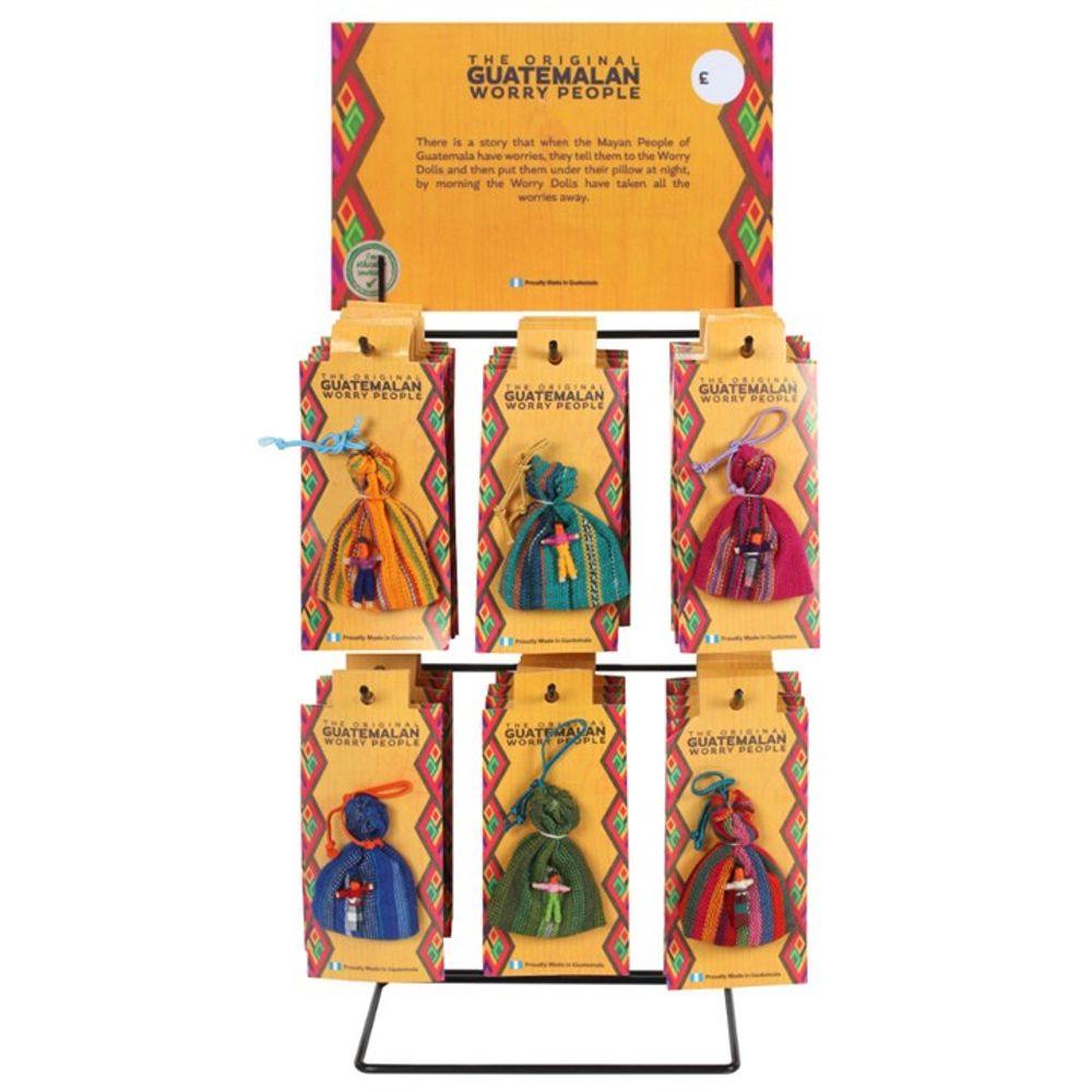 Set of 36 worry dolls on Display Stand - DuvetDay.co.uk