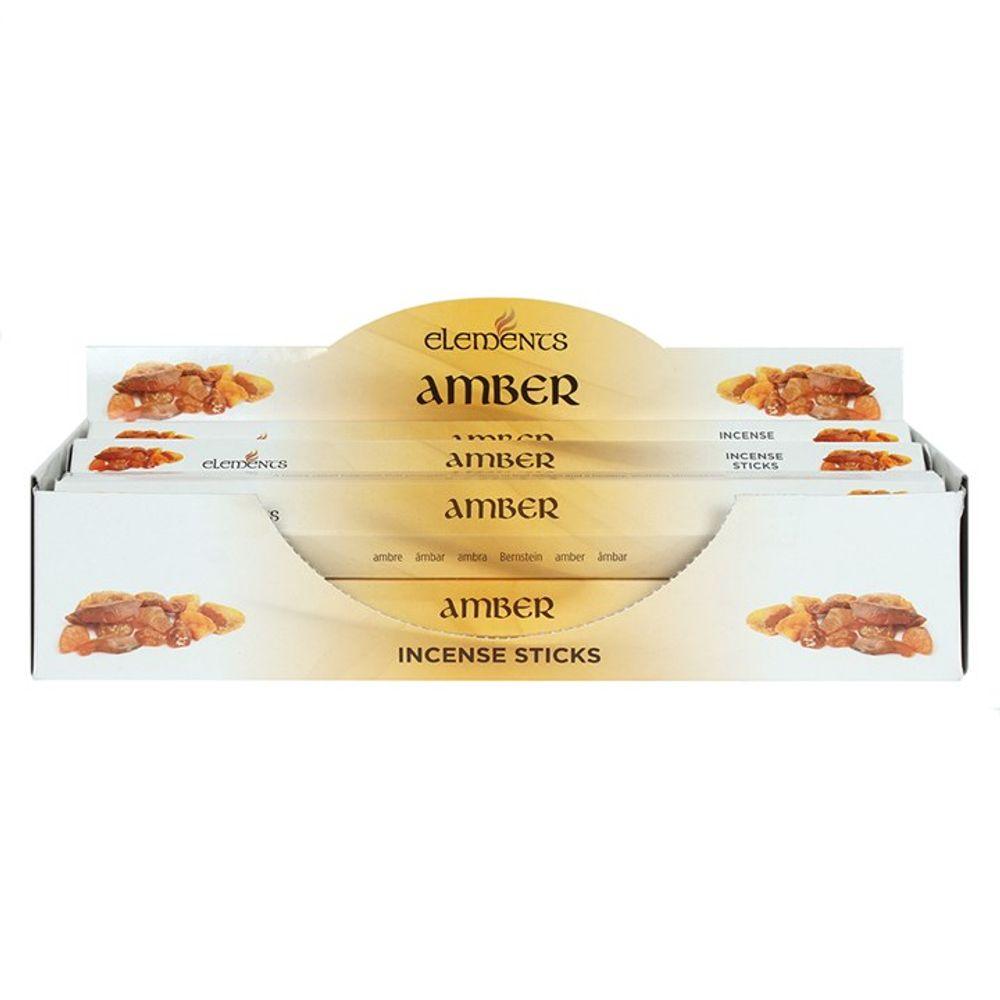 Set of 6 Packets of Elements Amber Incense Sticks - DuvetDay.co.uk