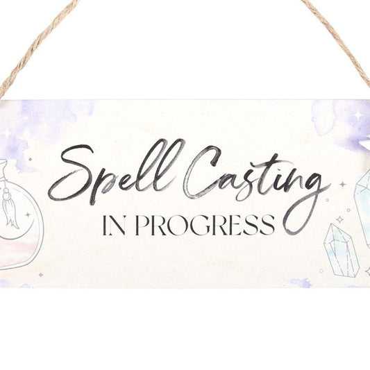 Spell Casting in Progress Hanging Sign - DuvetDay.co.uk