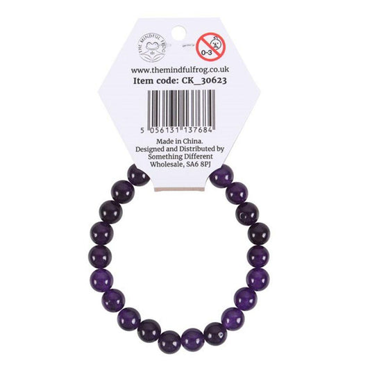 Third Eye Chakra Amethyst Gemstone Bracelet - DuvetDay.co.uk