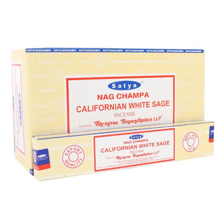 12 Packs of Californian White Sage Incense Sticks by Satya - DuvetDay.co.uk