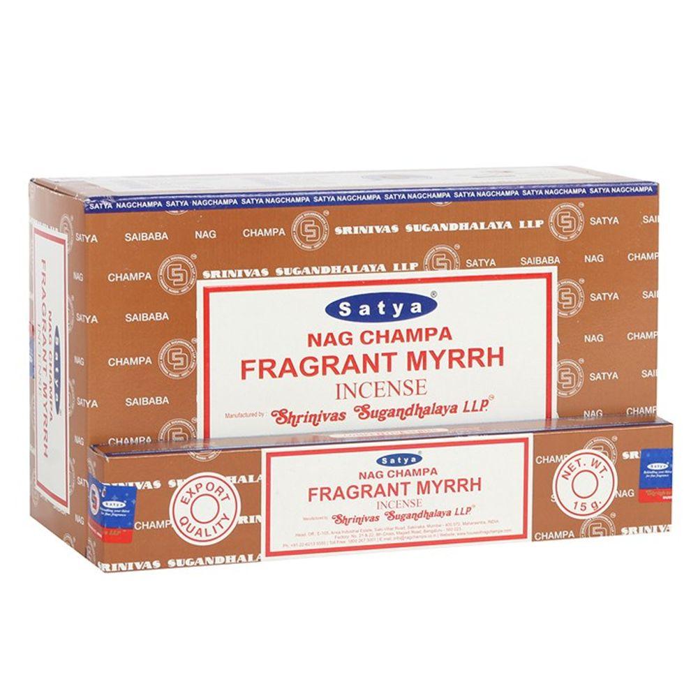 12 Packs of Fragrant Myrrh Incense Sticks by Satya - DuvetDay.co.uk