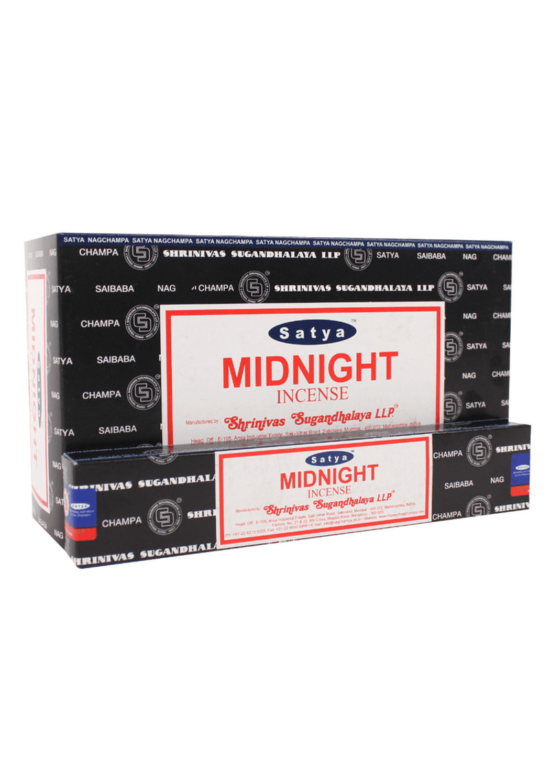 12 Packs of Midnight Incense Sticks by Satya - DuvetDay.co.uk