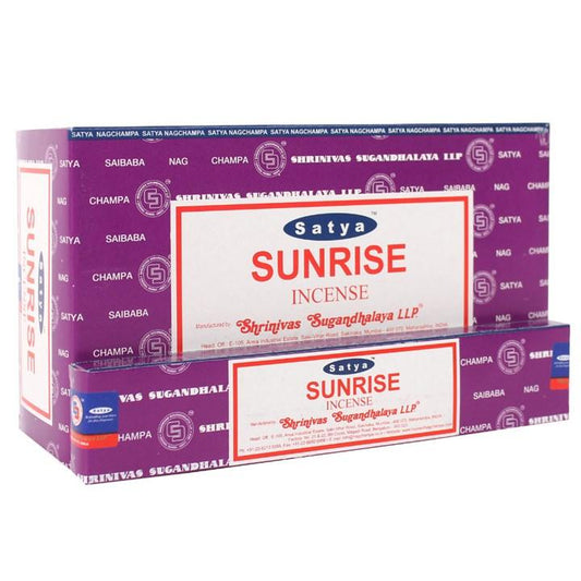 12 Packs of Sunrise Incense Sticks by Satya