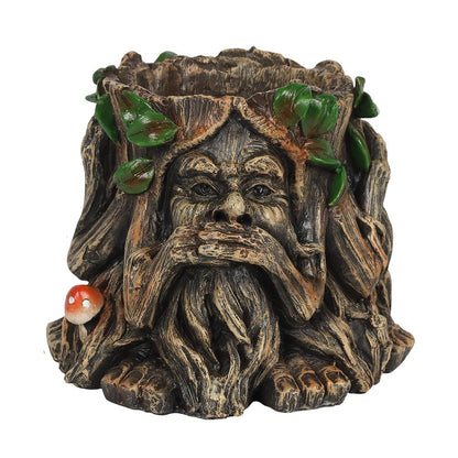 14cm Green Man Plant Pot - DuvetDay.co.uk
