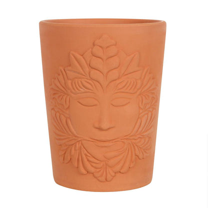 16cm Green Goddess Terracotta Plant Pot - DuvetDay.co.uk